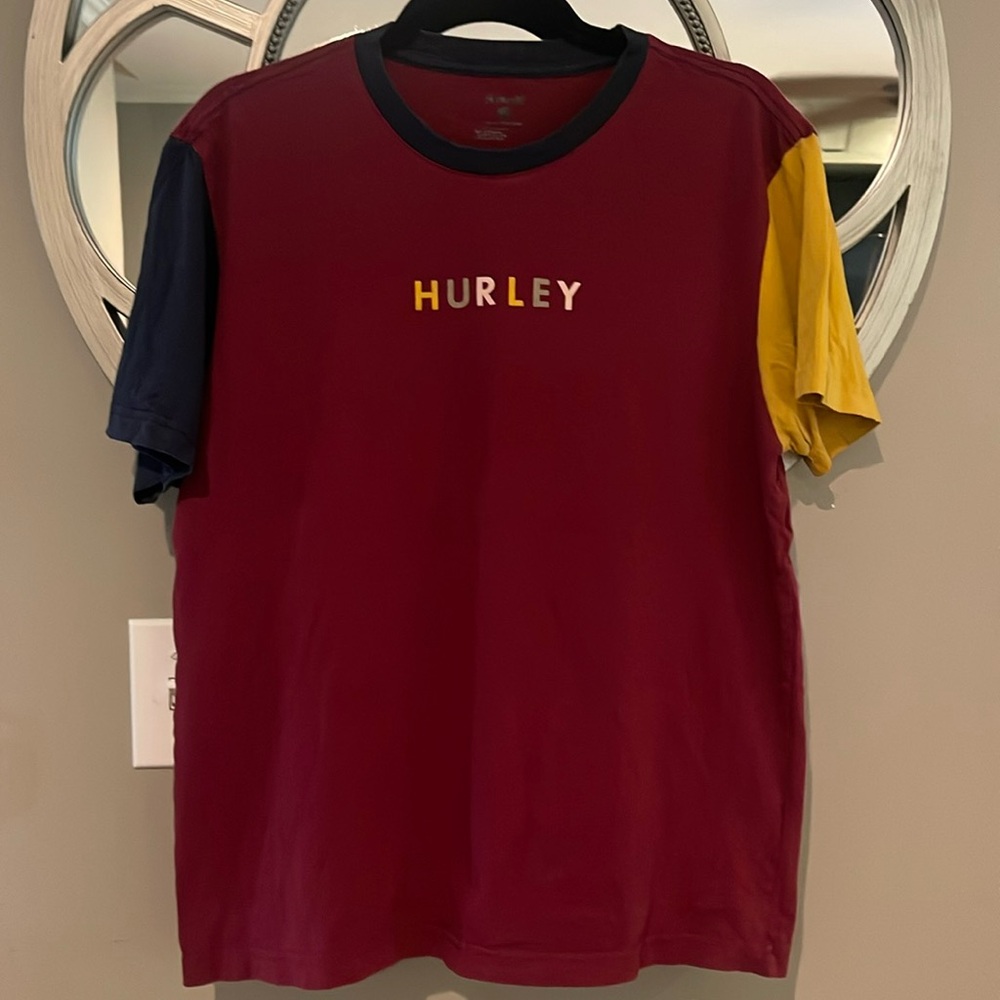 Hurley bi color sleeved t-shirt burgundy